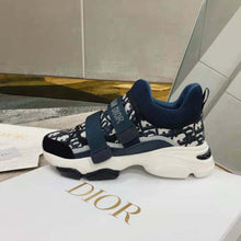 Load image into Gallery viewer, Dior Women D-Wander Sneaker Deep Blue Dior Oblique Technical Fabric