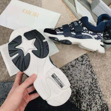 Load image into Gallery viewer, Dior Women D-Wander Sneaker Deep Blue Dior Oblique Technical Fabric
