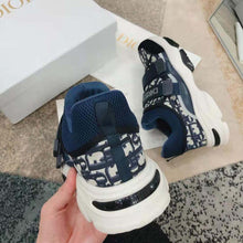 Load image into Gallery viewer, Dior Women D-Wander Sneaker Deep Blue Dior Oblique Technical Fabric