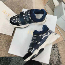 Load image into Gallery viewer, Dior Women D-Wander Sneaker Deep Blue Dior Oblique Technical Fabric