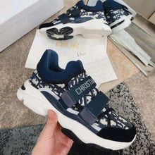 Load image into Gallery viewer, Dior Women D-Wander Sneaker Deep Blue Dior Oblique Technical Fabric