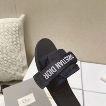 Load image into Gallery viewer, Dior Women Dio(r) Evolution Slide Denim Blue Camouflage Technical Fabric