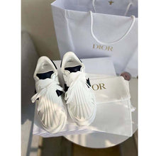 Load image into Gallery viewer, Dior Women Dior-ID Sneaker White and Deep Blue Calfskin and Rubber