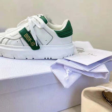 Load image into Gallery viewer, Dior Women Dior-ID Sneaker White and Green Calfskin and Rubber