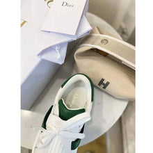 Load image into Gallery viewer, Dior Women Dior-ID Sneaker White and Green Calfskin and Rubber