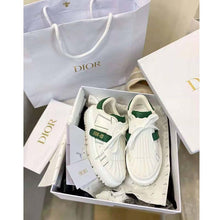 Load image into Gallery viewer, Dior Women Dior-ID Sneaker White and Green Calfskin and Rubber
