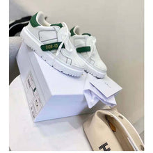 Load image into Gallery viewer, Dior Women Dior-ID Sneaker White and Green Calfskin and Rubber