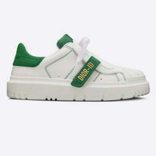 Load image into Gallery viewer, Dior Women Dior-ID Sneaker White and Green Calfskin and Rubber