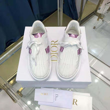 Load image into Gallery viewer, Dior Women Dior-id Sneaker White and Metallic Pink Calfskin