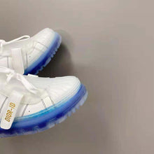 Load image into Gallery viewer, Dior Women Dior-Id Sneaker White Calfskin and Deep Blue Transparent Rubber