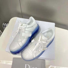 Load image into Gallery viewer, Dior Women Dior-Id Sneaker White Calfskin and Deep Blue Transparent Rubber