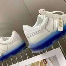 Load image into Gallery viewer, Dior Women Dior-Id Sneaker White Calfskin and Deep Blue Transparent Rubber