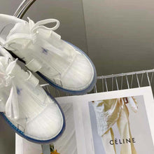 Load image into Gallery viewer, Dior Women Dior-Id Sneaker White Calfskin and Deep Blue Transparent Rubber