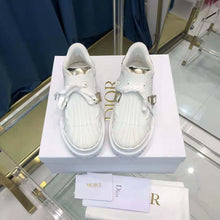 Load image into Gallery viewer, Dior Women Dior-id Sneaker White Calfskin and Gold-Tone Laminate