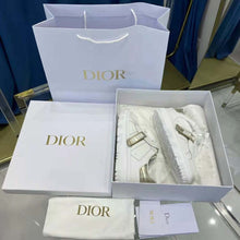 Load image into Gallery viewer, Dior Women Dior-id Sneaker White Calfskin and Gold-Tone Laminate