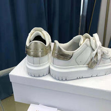 Load image into Gallery viewer, Dior Women Dior-id Sneaker White Calfskin and Gold-Tone Laminate