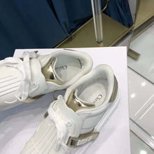 Load image into Gallery viewer, Dior Women Dior-id Sneaker White Calfskin and Gold-Tone Laminate