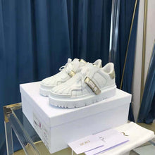 Load image into Gallery viewer, Dior Women Dior-id Sneaker White Calfskin and Gold-Tone Laminate