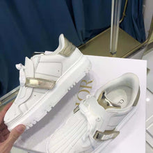 Load image into Gallery viewer, Dior Women Dior-id Sneaker White Calfskin and Gold-Tone Laminate