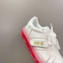 Load image into Gallery viewer, Dior Women Dior-Id Sneaker White Calfskin and Transparent Red Rubber