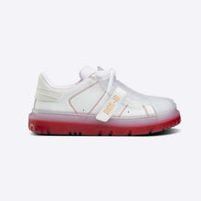 Load image into Gallery viewer, Dior Women Dior-Id Sneaker White Calfskin and Transparent Red Rubber