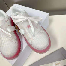 Load image into Gallery viewer, Dior Women Dior-Id Sneaker White Calfskin and Transparent Red Rubber