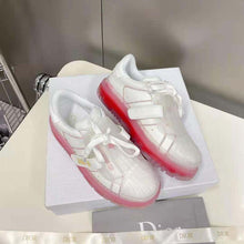 Load image into Gallery viewer, Dior Women Dior-Id Sneaker White Calfskin and Transparent Red Rubber
