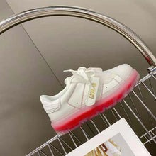 Load image into Gallery viewer, Dior Women Dior-Id Sneaker White Calfskin and Transparent Red Rubber