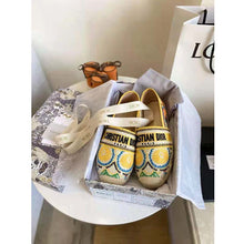 Load image into Gallery viewer, Dior Women Dior Granville Espadrille Turquoise Dior In Lights Embroidered Cotton