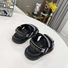 Load image into Gallery viewer, Dior Women Dioract Sandal Black Technical Fabric and White Resin Pearls