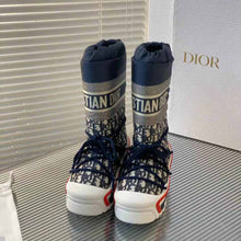 Load image into Gallery viewer, Dior Women Dioralps Snow Boot Deep Blue Dior Oblique Shiny Nylon
