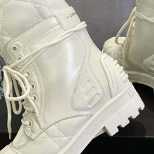 Load image into Gallery viewer, Dior Women Dioriron Ankle Boot White Quilted Cannage Calfskin