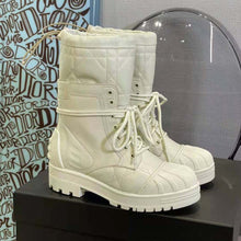 Load image into Gallery viewer, Dior Women Dioriron Ankle Boot White Quilted Cannage Calfskin
