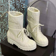 Load image into Gallery viewer, Dior Women Dioriron Ankle Boot White Quilted Cannage Calfskin