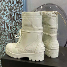 Load image into Gallery viewer, Dior Women Dioriron Ankle Boot White Quilted Cannage Calfskin