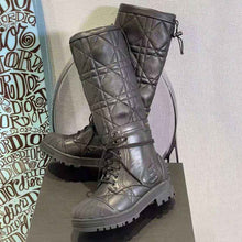 Load image into Gallery viewer, Dior Women Dioriron Boot Black Quilted Cannage Calfskin