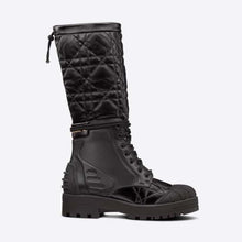 Load image into Gallery viewer, Dior Women Dioriron Boot Black Quilted Cannage Calfskin
