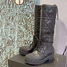 Load image into Gallery viewer, Dior Women Dioriron Boot Black Quilted Cannage Calfskin