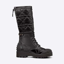 Load image into Gallery viewer, Dior Women Dioriron Boot Black Quilted Cannage Calfskin