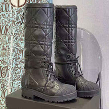 Load image into Gallery viewer, Dior Women Dioriron Boot Black Quilted Cannage Calfskin