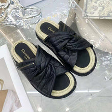 Load image into Gallery viewer, Dior Women Dtwist Slide Black Cannage Lambskin