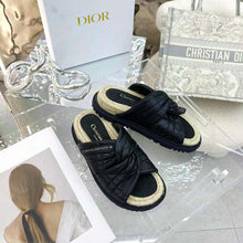 Load image into Gallery viewer, Dior Women Dtwist Slide Black Cannage Lambskin