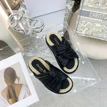 Load image into Gallery viewer, Dior Women Dtwist Slide Black Cannage Lambskin