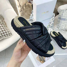 Load image into Gallery viewer, Dior Women Dtwist Slide Black Cannage Lambskin