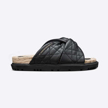Load image into Gallery viewer, Dior Women Dtwist Slide Black Cannage Lambskin
