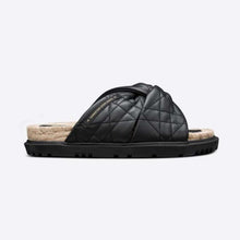 Load image into Gallery viewer, Dior Women Dtwist Slide Black Cannage Lambskin