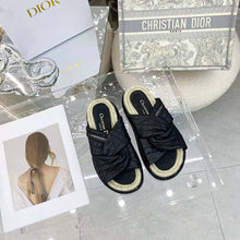 Load image into Gallery viewer, Dior Women Dtwist Slide Black Cannage Lambskin