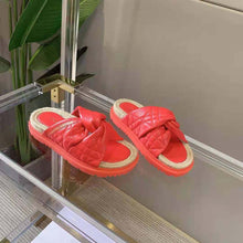 Load image into Gallery viewer, Dior Women Dtwist Slide Bright Orange Cannage Lambskin