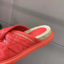 Load image into Gallery viewer, Dior Women Dtwist Slide Bright Orange Cannage Lambskin