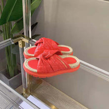 Load image into Gallery viewer, Dior Women Dtwist Slide Bright Orange Cannage Lambskin
